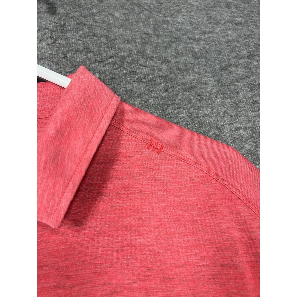 Lululemon Evolution Polo Shirt Mens M Heather red Golf Short sleeve - Picture 6 of 10